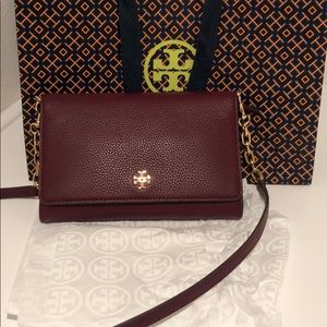 Burgundy Tory Burch Shoulder Bag